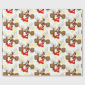 rendierlijk Drink grappig kerstteken Cadeaupapier (Vlak)