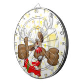 rendierlijk Drink grappig kerstteken Dartbord (Voorkant Rechts)