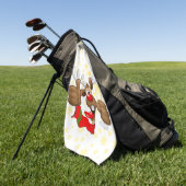 rendierlijk Drink grappig kerstteken Golfhanddoek (Groen)