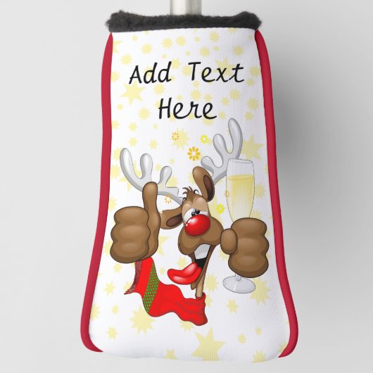 rendierlijk Drink grappig kerstteken Golfheadcover (Draai 90)