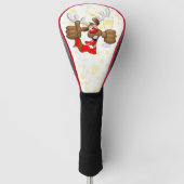 rendierlijk Drink grappig kerstteken Golfheadcover (Voorkant)
