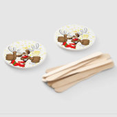 rendierlijk Drink grappig kerstteken Handwaaier (Niet-gemonteerd)