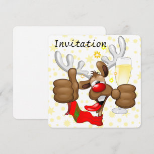 rendierlijk Drink grappig kerstteken Kaart