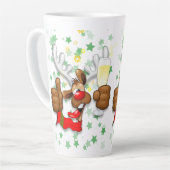 rendierlijk Drink grappig kerstteken Latte Mok (Linkerhoek)
