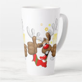 rendierlijk Drink grappig kerstteken Latte Mok (Rechterhoek)