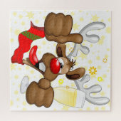 rendierlijk Drink grappig kerstteken Legpuzzel (Horizontaal)