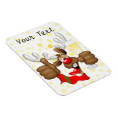 rendierlijk Drink grappig kerstteken Magneet (Rechterzijde)