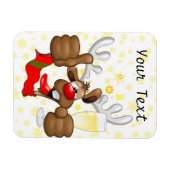 rendierlijk Drink grappig kerstteken Magneet (Horizontaal)