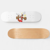 rendierlijk Drink grappig kerstteken Persoonlijk Skateboard (Horizontaal)