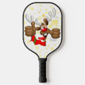 rendierlijk Drink grappig kerstteken Pickleball Paddle (Voorkant)