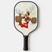 rendierlijk Drink grappig kerstteken Pickleball Paddle (Achterkant)