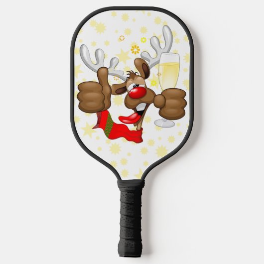 rendierlijk Drink grappig kerstteken Pickleball Paddle (Achterkant)