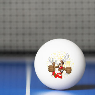 rendierlijk Drink grappig kerstteken Pingpongbal