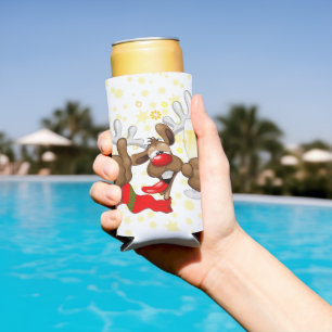 rendierlijk Drink grappig kerstteken Seltzer Blikjeskoeler