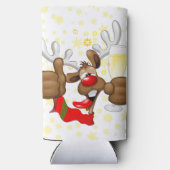 rendierlijk Drink grappig kerstteken Seltzer Blikjeskoeler (Achterkant)
