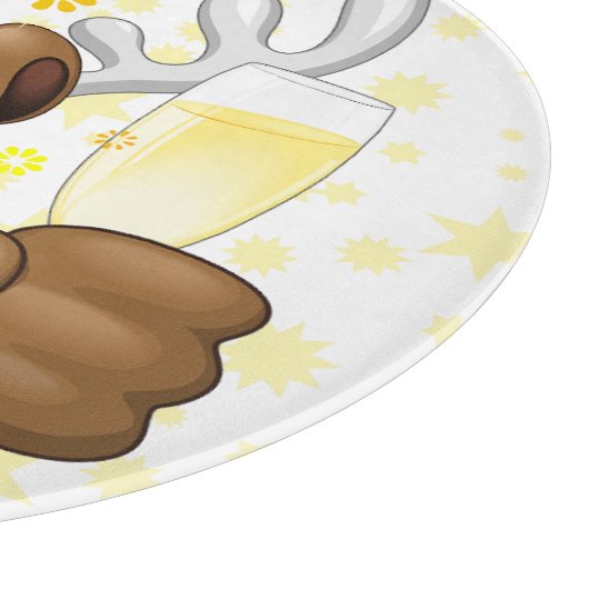 rendierlijk Drink grappig kerstteken Snijplank (Hoek)
