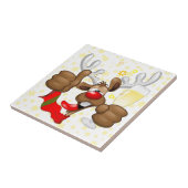 rendierlijk Drink grappig kerstteken Tegeltje (Zijkant)