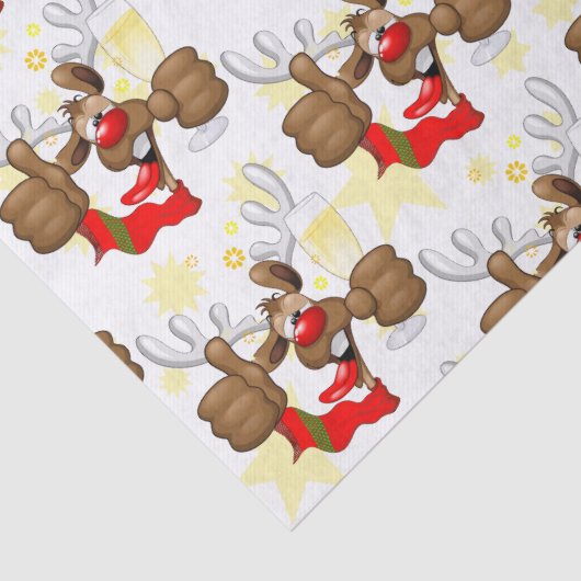 rendierlijk Drink grappig kerstteken Tissuepapier (Detail)