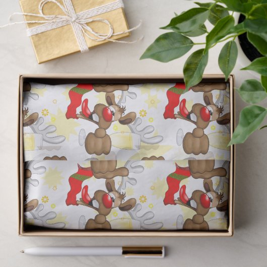 rendierlijk Drink grappig kerstteken Tissuepapier (Geschenk)