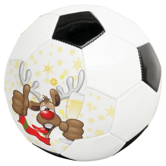 rendierlijk Drink grappig kerstteken Voetbal (Drie kwart)