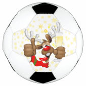 rendierlijk Drink grappig kerstteken Voetbal (Voorkant)