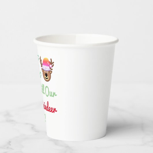 Rendierlijk geslacht onthullen papieren bekers (Links)