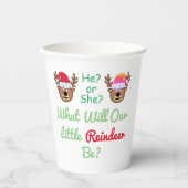 Rendierlijk geslacht onthullen papieren bekers (Voorkant)