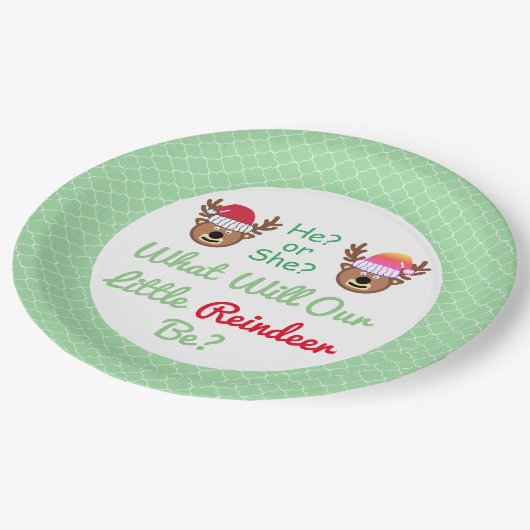 Rendierlijk geslacht onthullen papieren bordje (Gekanteld)