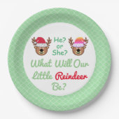 Rendierlijk geslacht onthullen papieren bordje (Voorkant)