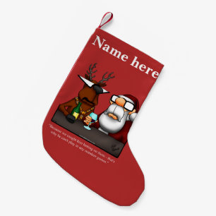 Rendierlijk Humor Funny X-mas Stocking Kleine Kerstsok