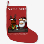 Rendierlijk Humor Funny X-mas Stocking Kleine Kerstsok (Voorkant)
