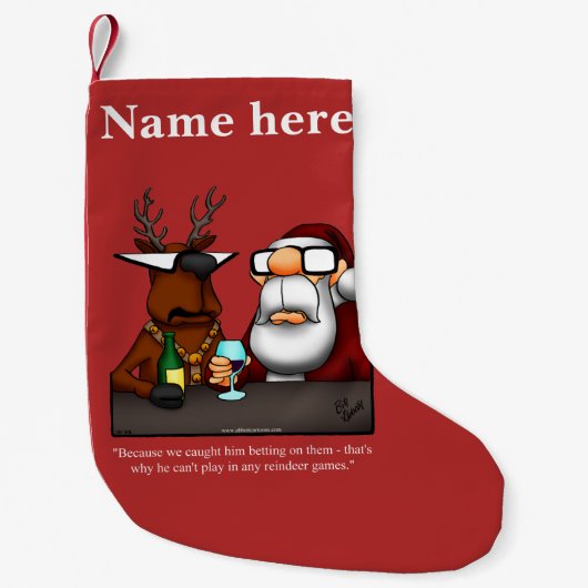 Rendierlijk Humor Funny X-mas Stocking Kleine Kerstsok (Voorkant)