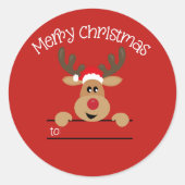 rendierlijk Kerst sticker (Voorkant)