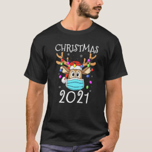 rendierlijk masker Quarantaine kerst 2021 T-shirt