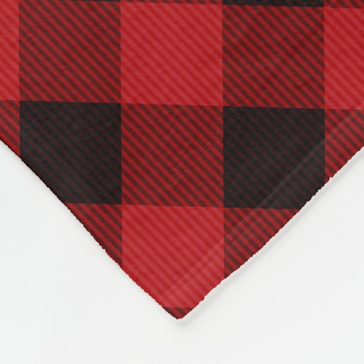 rendiermonogram | Deep Red Buffalo Play Fleece Deken (Hoek)