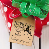 rendiermonogram, vrolijk kerstfeest met liefde rubberstempel