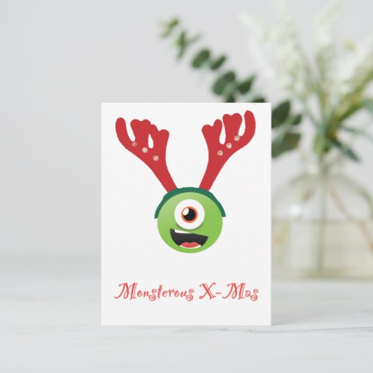 rendiermonster briefkaart (Staand voorkant)