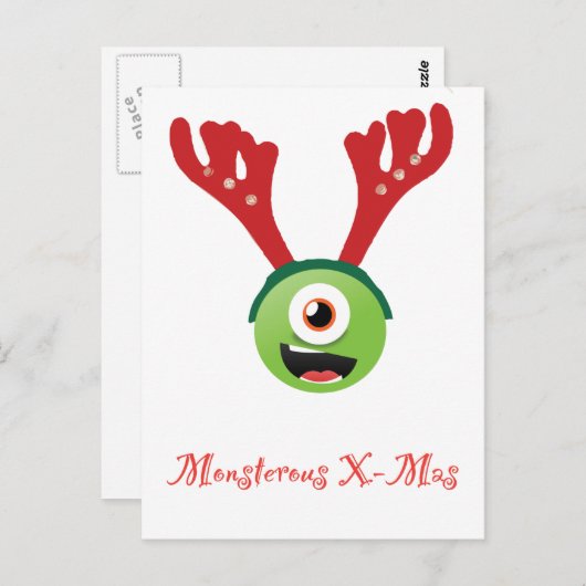 rendiermonster briefkaart (Voorkant / Achterkant)