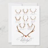 Rendiernamen Multi-Foto Kerstmis Feestdagenkaart (Voorkant)