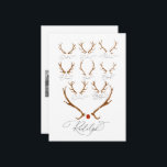 Rendiernamen Multi-Foto Kerstmis Feestdagenkaart<br><div class="desc">Sinterrendiernamen Antlers Foto kerstkaart. Zwart en Witte filter toegepast op foto's.</div>