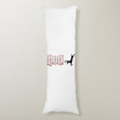 Rendiernamen Rudolph, Comet, Blixen Reindeer Lichaamskussen (Voorkant Verticaal)