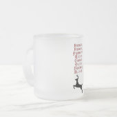 Rendiernamen Rudolph, Comet, Blixen Reindeer Matglas Koffiemok (Voorkant links)