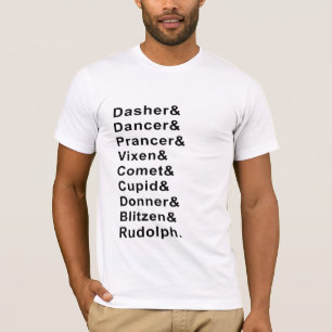 rendiernamen t-shirt