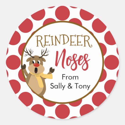 Rendierneuzen Behandel Tas Sticker - Schattigee Ke (Voorkant)