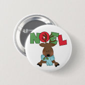 RendierNoel Tshirts en Gifts Ronde Button 5,7 Cm (Voorkant /achterkant)