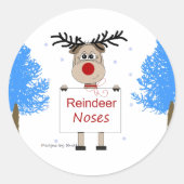 rendiernoses ronde sticker (Voorkant)