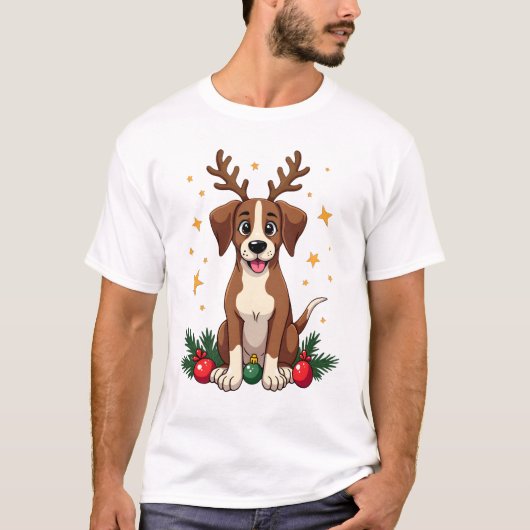 Rendieroren aanwijzen t-shirt (Voorkant)