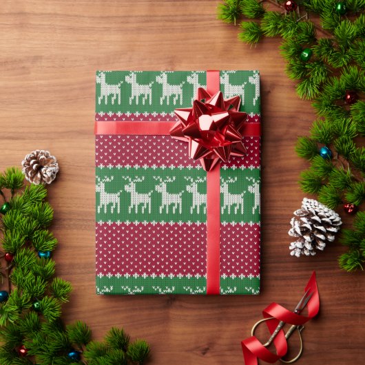 Rendierparade Brei  Cadeaupapier (Feestdagen Geschenken)