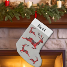 rendierpatroon geruit geruite geruite geruite Noel Kleine Kerstsok