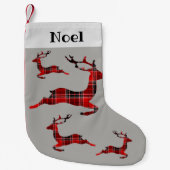 rendierpatroon geruit geruite geruite geruite Noel Kleine Kerstsok (Voorkant)